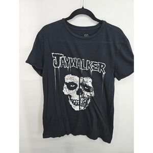 Jaywalker Mens Skull Graphic World Tour‎ 92 Black T-Shirt Small Streetwear Tee